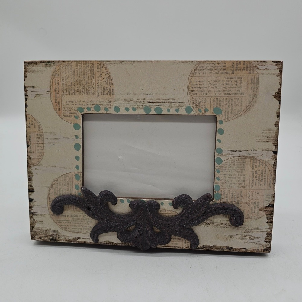 Shabby Chic Picture frame 5.5×3.5 10.5×8 overall size metalwork